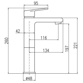 Смеситель для раковины Rav Slezak Colorado CO130.5CMATC Черный